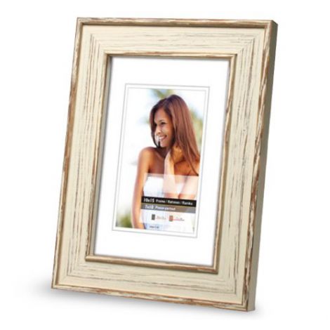 Ramka drewniana Icar DRL U 01 Kremowa, 15x21cm